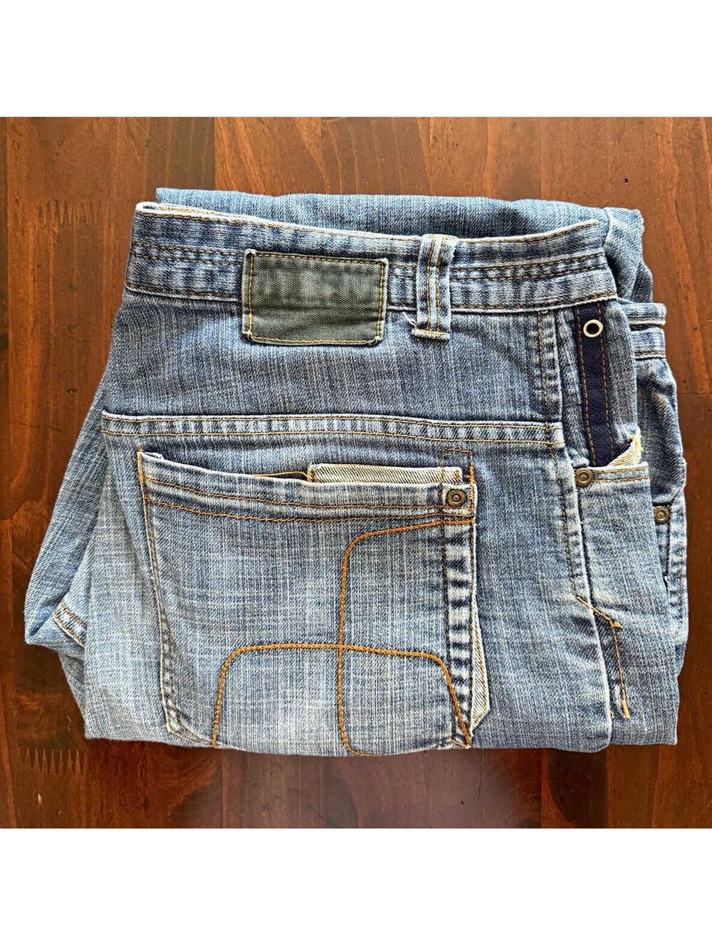 Hurley Mens Blue Light Wash Straight Fit Stretch Denim 5-Pocket Zip Fly 36”x29”
